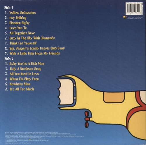 The Beatles Yellow Submarine Songtrack - Yellow UK vinyl LP